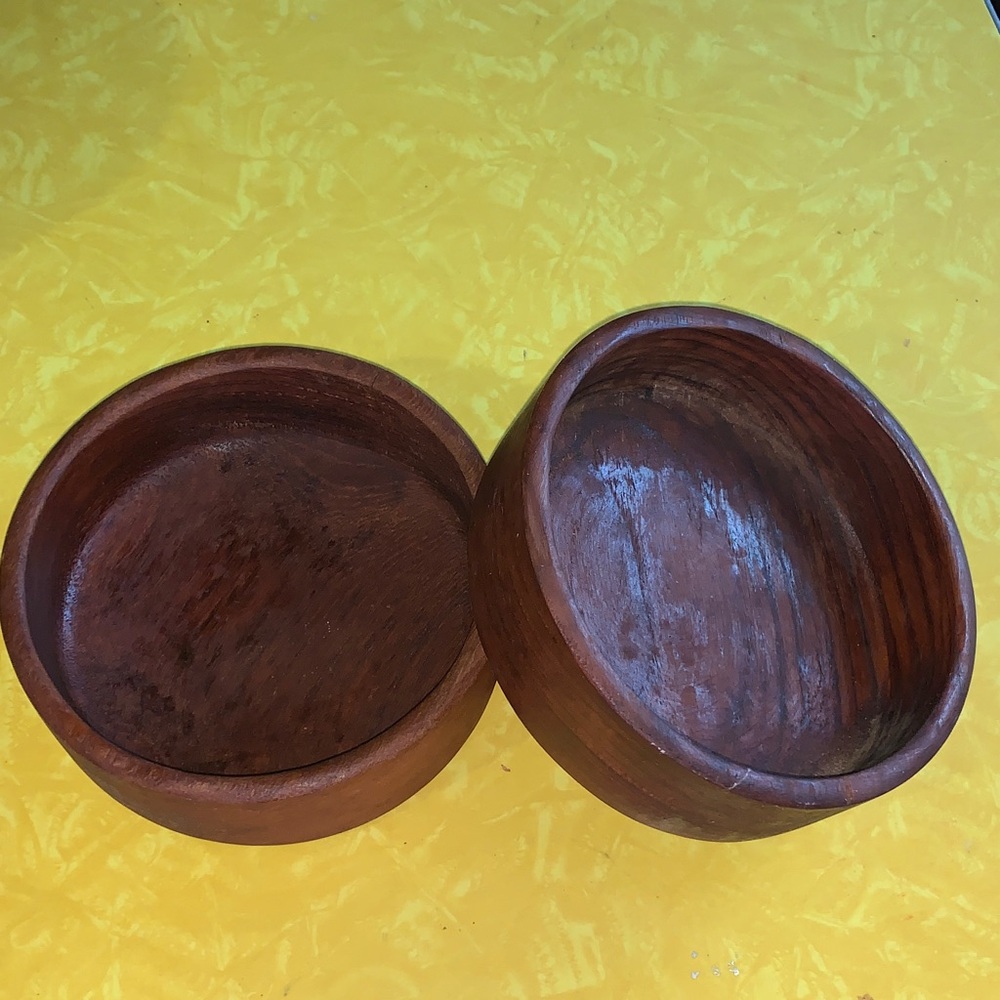 Vintage Thailand Wooden Bowls Set